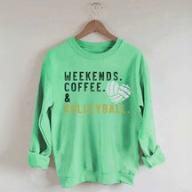 Weeked Coffee & Volleyball Mom Sweatshirt