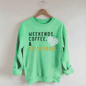 Weeked Coffee & Volleyball Mom Sweatshirt