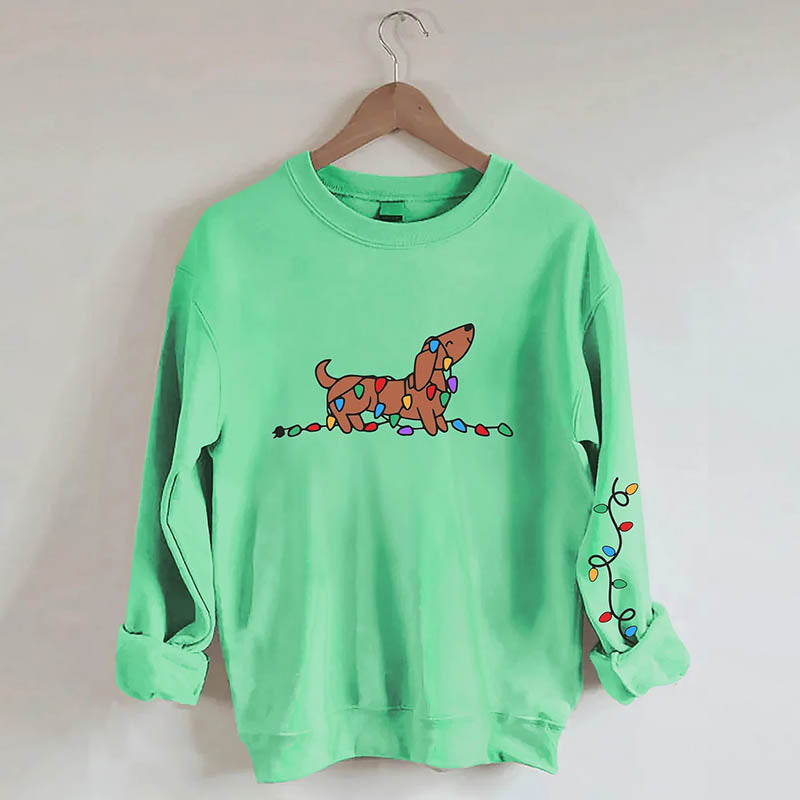 Dachshund Christmas Light Sweatshirt