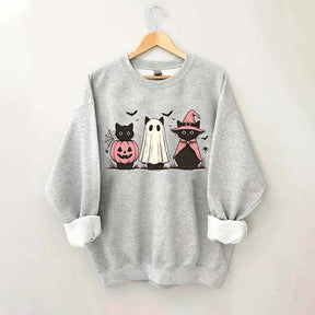 Boo Ghost Black Cat Sweatshirt