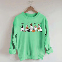 Cute Ghost Dogs Halloween Sweatshirt