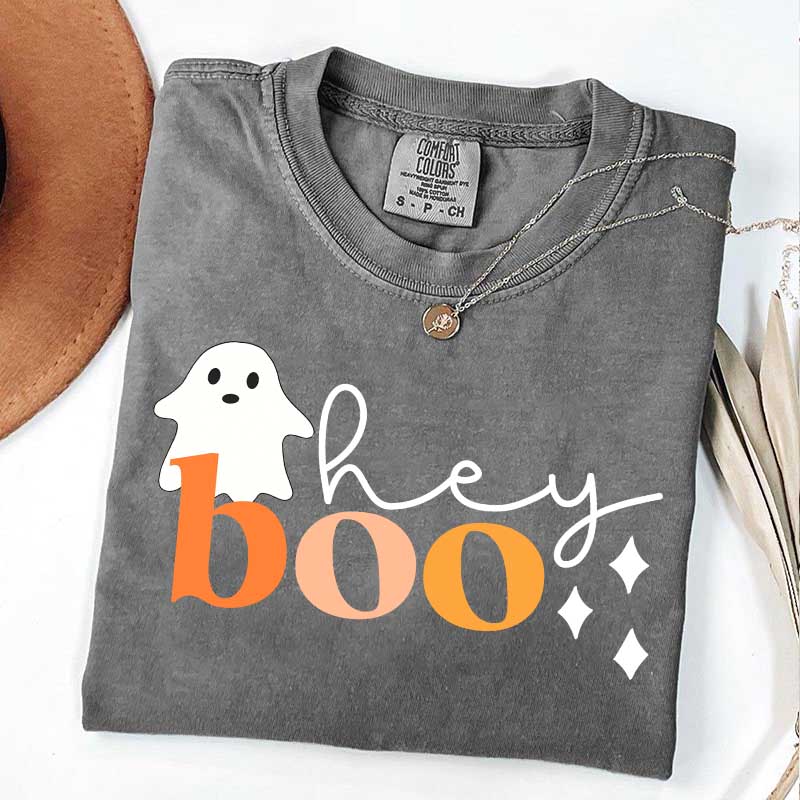 Hey Boo Ghost Halloween T-Shirt