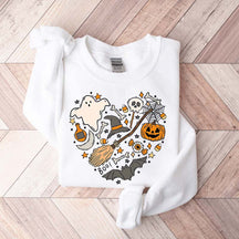 Cute Halloween Doodles Hearth Sweatshirt