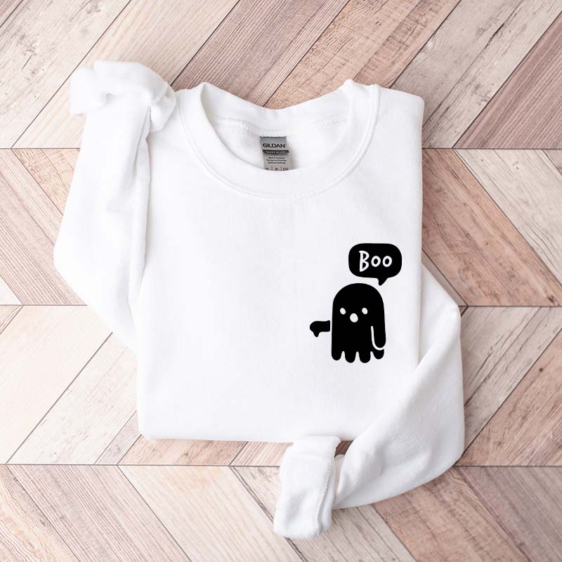Boo Ghost Halloween Sweatshirt