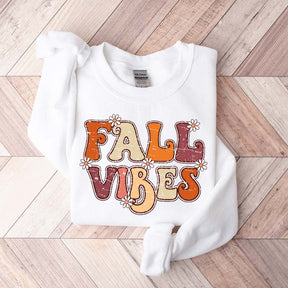Fall Vibes Flowers Cute Sweatshirt