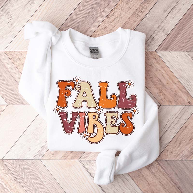 Fall Vibes Flowers Cute Sweatshirt