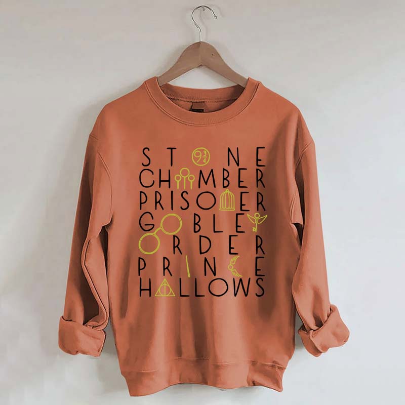 Wizard Book Titles Sweatshirt