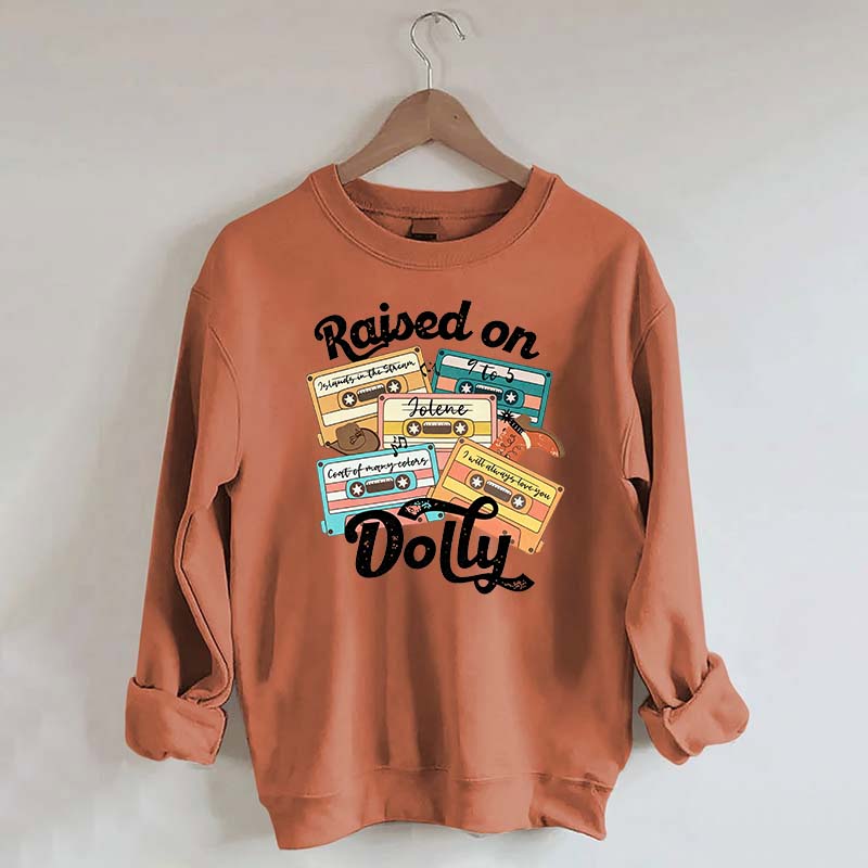 Raised On Dolly Retro Cassette Music Sweatshirt