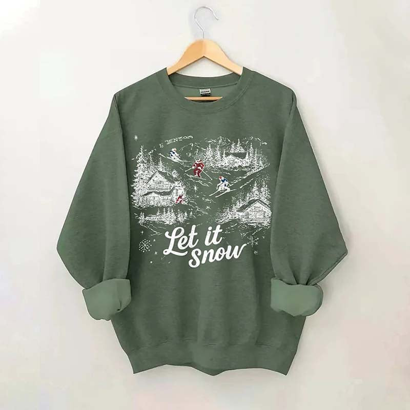 Let It Snow Skiing Sweatshirt