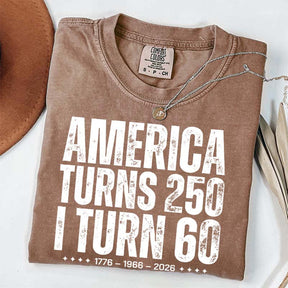 Custom Birthday America Turns 250 T-Shirt