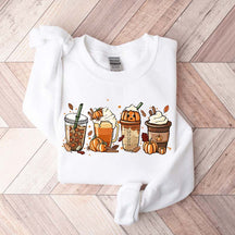 Cute Pumpkin Spice Fall Coffee Sweatshirt