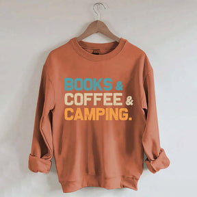 Books Coffee Camping Sweatshirt