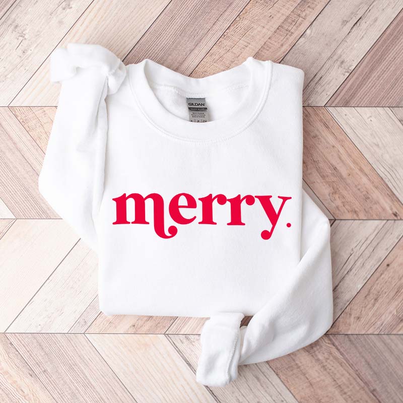 Minimalist Merry Christmas Sweatshirt