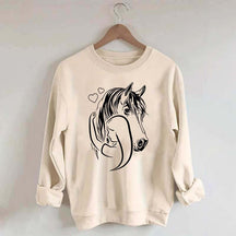 Rider Horse Lineart Sweatshirt