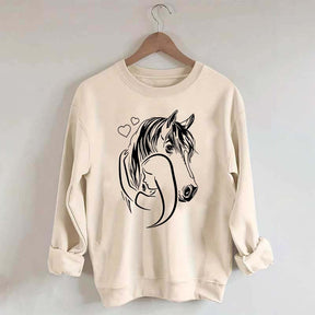 Rider Horse Lineart Sweatshirt