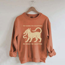 No Gods No Masters Ni Dieu Ni Maître Cat Sweatshirt