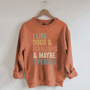 Funny Mahjong and Dogs Sweatshirt