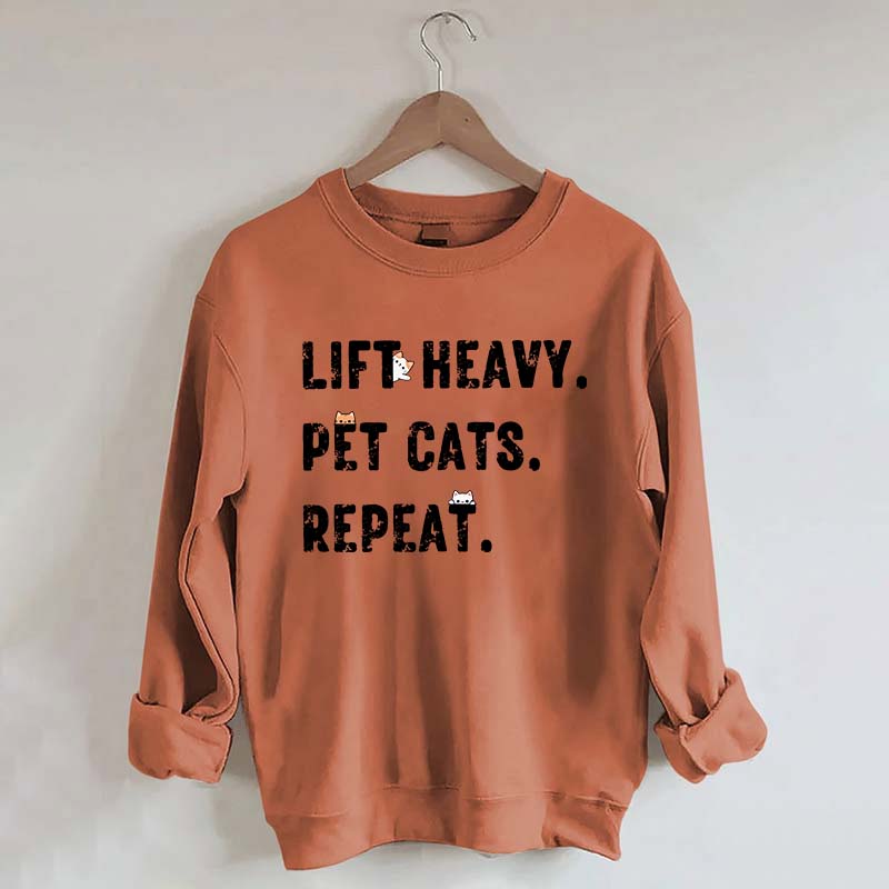 Funny Weight Lifting Cats Sweatshirt