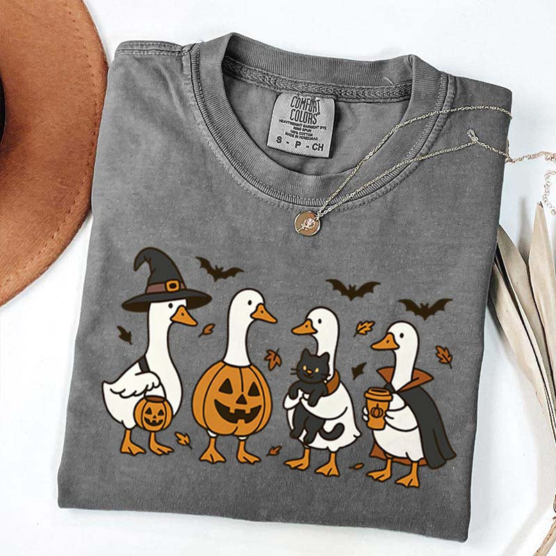 Halloween Ghost Pumpkin Bat Cat T-Shirt
