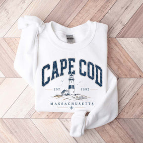 Retro Cape Cod Massachusetts Travel Destination Vacation Sweatshirt