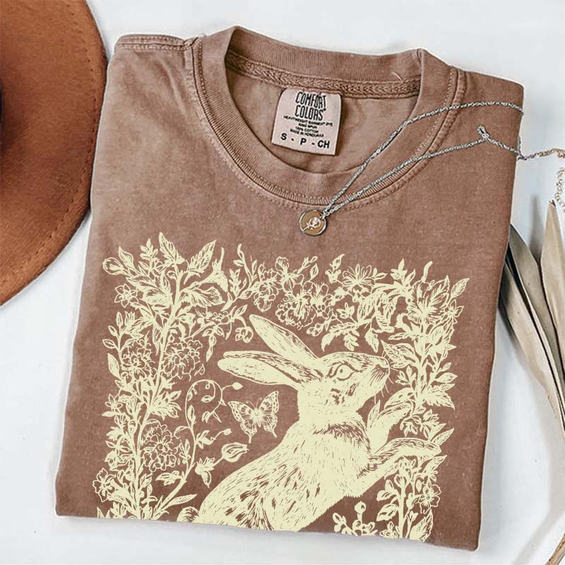 Cottagecore Rabbit Woodland Aesthetic T-Shirt