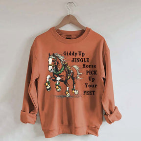 Country Christmas Horse Womens Sweatshirt