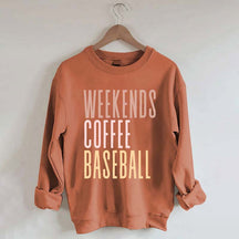 Weekends Coffee Baseball Sweatshirt