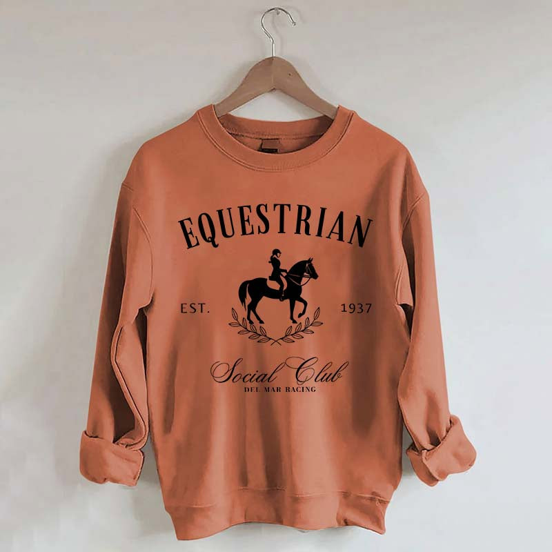 Custom Horse Equestrian Social Club Sweatshirt