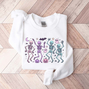 Dancing Skeletons Halloween Retro Sweatshirt