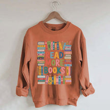 Read More Books Cute Librarian Sweatshirt
