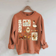 Hello Fall Goose Floral Sweatshirt