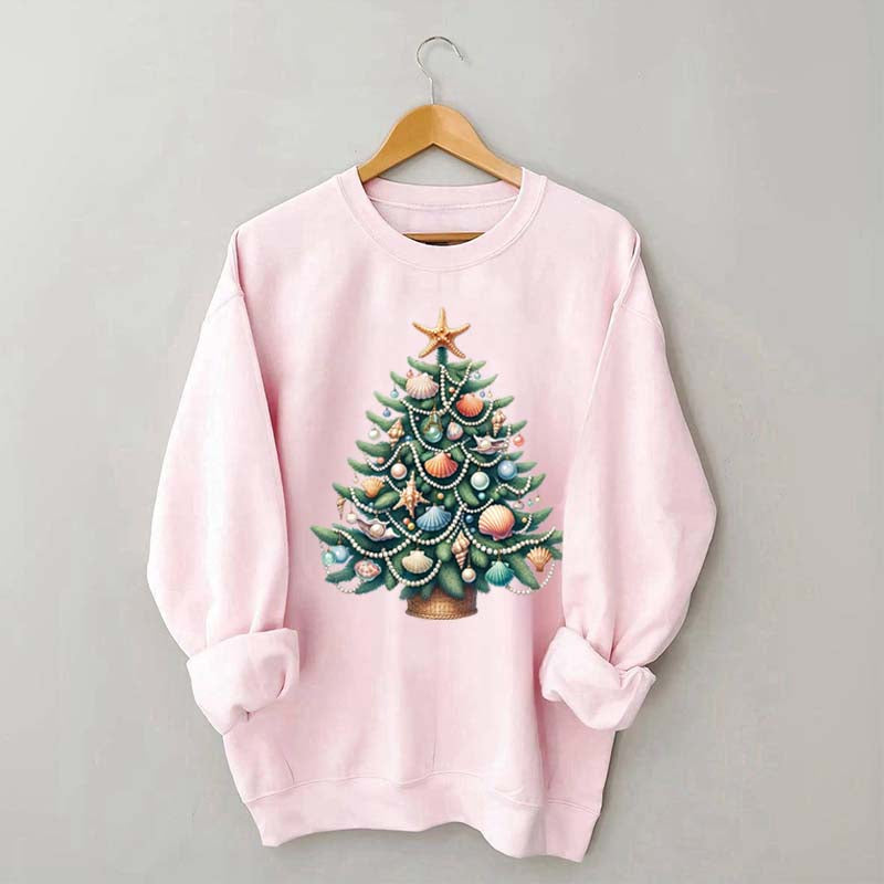 Seashell Christmas on The Beach Sweatshirt