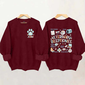 Custom Veterinary Receptionist Sweatshirt