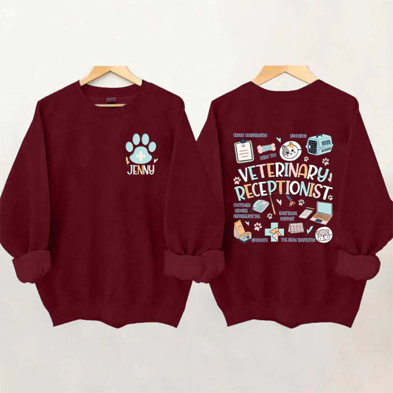 Custom Veterinary Receptionist Sweatshirt