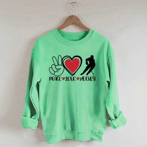 Peace Love Hockey Sweatshirt