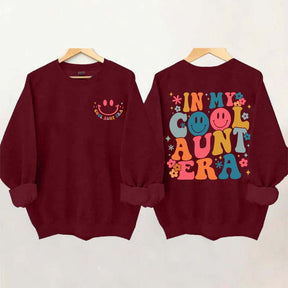 Retro In My Cool Aunt Era Smile Face Sweatshirt
