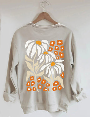 Grow Positive Thoughts Vintage Wildflowers Sweatshirt