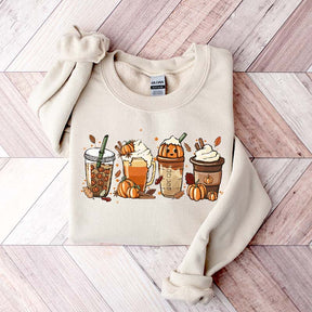 Cute Pumpkin Spice Fall Coffee Sweatshirt
