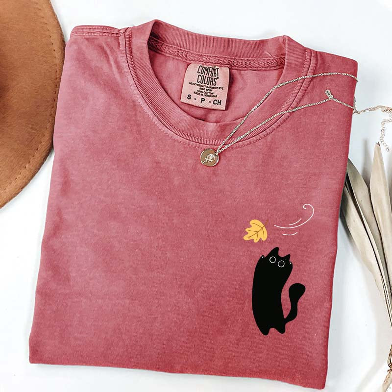 Black Cats Fall Cozy Cute T-Shirt