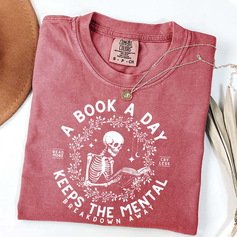 A Book a Day Skeleton T-Shirt