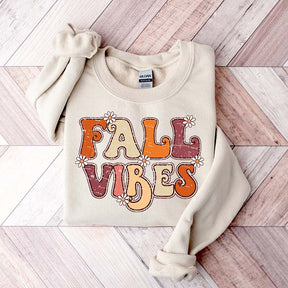 Fall Vibes Flowers Cute Sweatshirt