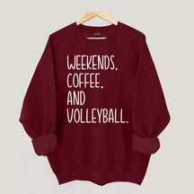 Weekend Coffee And Volleyball Sweatshirt