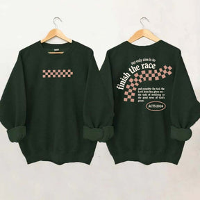 Finish the Race Acts 20:24 Bible Verse Sweatshirt