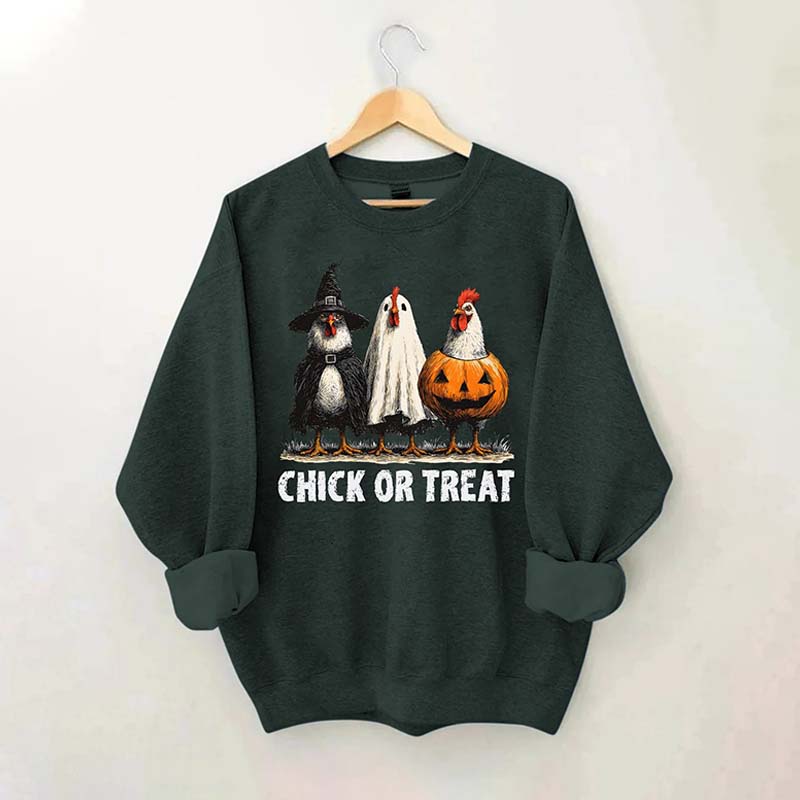 Retro Halloween Chicken Sweatshirt