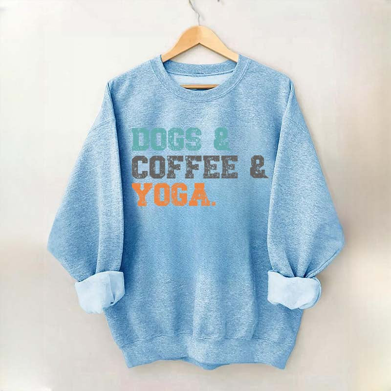 Dog Coffee Yoga Sweatshirt