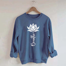Trendy Yoga Flower Lotus Breathe Sweatshirt