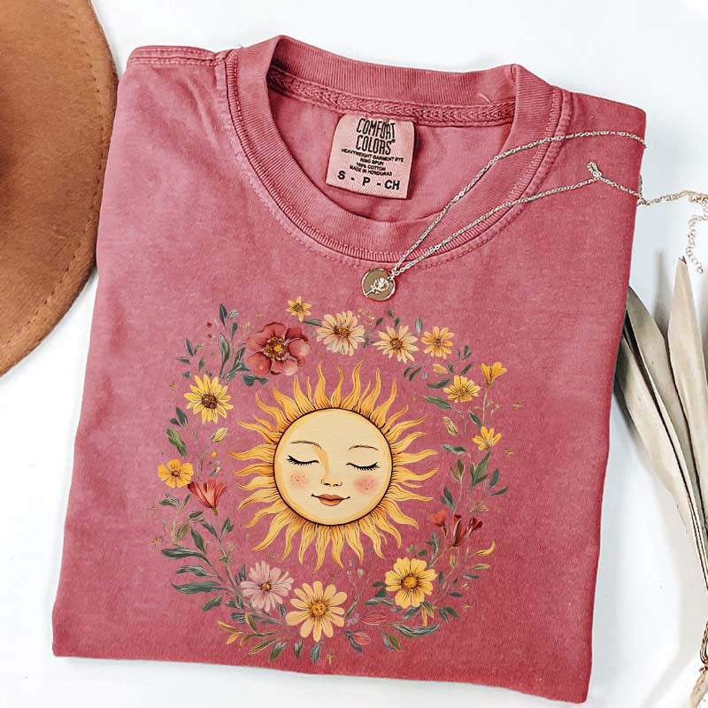 Retro Sunflower Summer Vibes T-Shirt