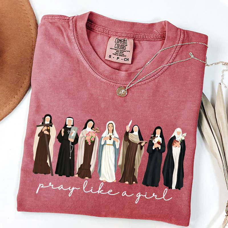 Custom Comfort Colors Catholic Saint T-Shirt