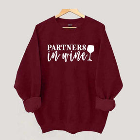 Drinking Buddies Partners In Wine Sweatshirt