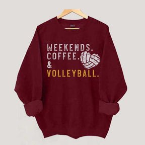 Weeked Coffee & Volleyball Mom Sweatshirt